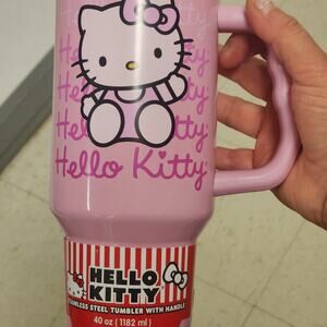 Hello Kitty 40 Oz Tumbler With Handle And Straw